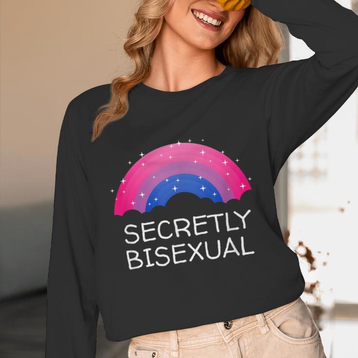 Secretly Bisexual Bi Introvert Bi Pride Antisocial LGBTQ Unisex Long Sleeve T-Shirt