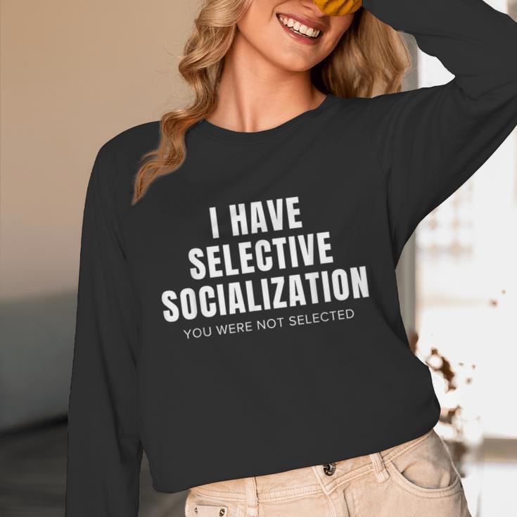 Selective Socialization For Introverts And Shy People Unisex Long Sleeve T-Shirt