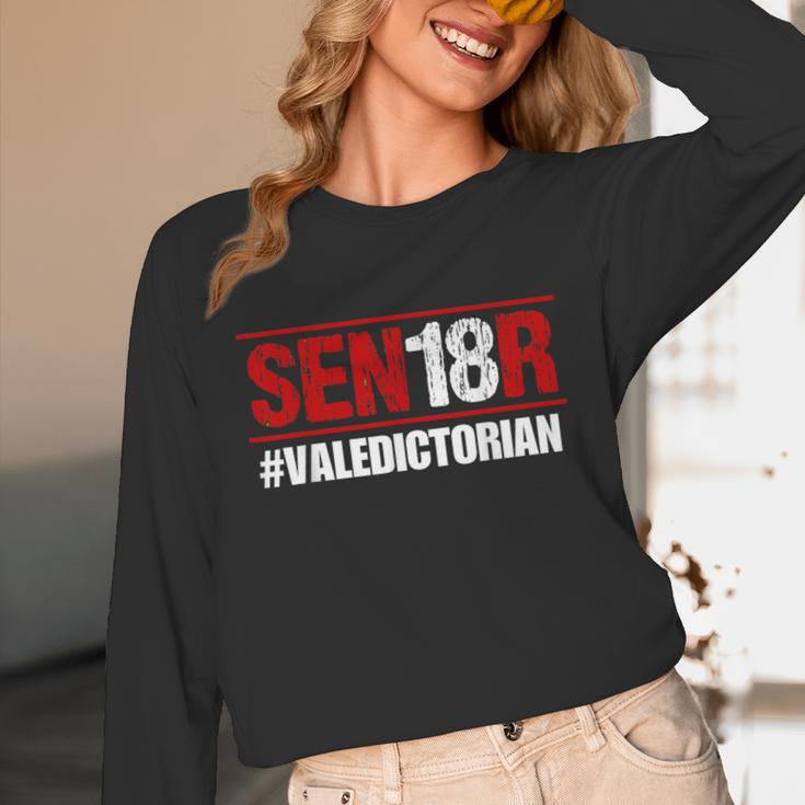 Senior 2018 Valedictorian School Colors Graduation Unisex Long Sleeve T-Shirt
