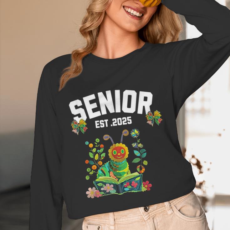 Senior 2025 Graduation Caterpillar For Kids Cute Coquette Unisex Long Sleeve T-Shirt