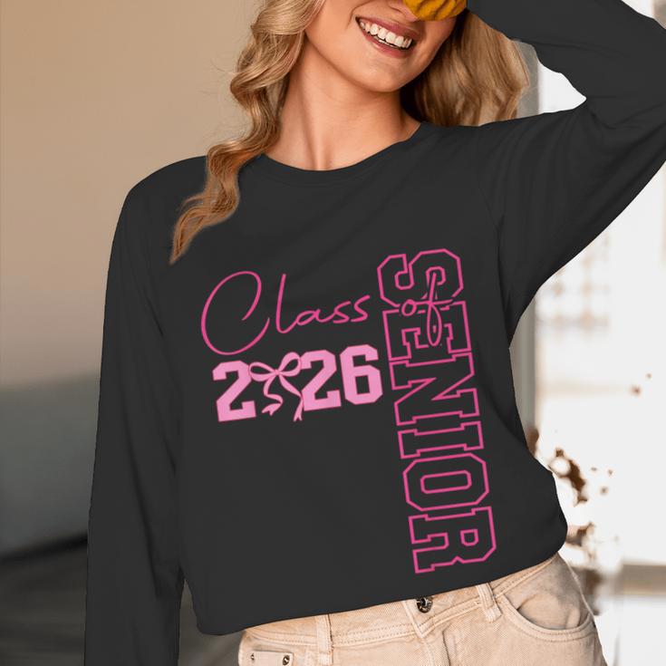 Senior 2026 Class Of 2026 Coquette Bow Graduation 2026 Unisex Long Sleeve T-Shirt