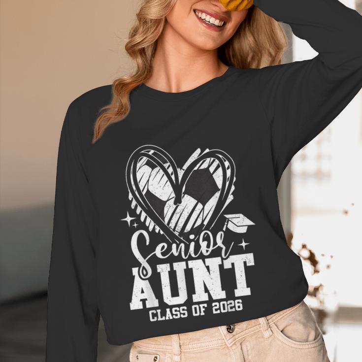 Senior Aunt Class Of 2026 Soccer Graduation Heart Unisex Long Sleeve T-Shirt