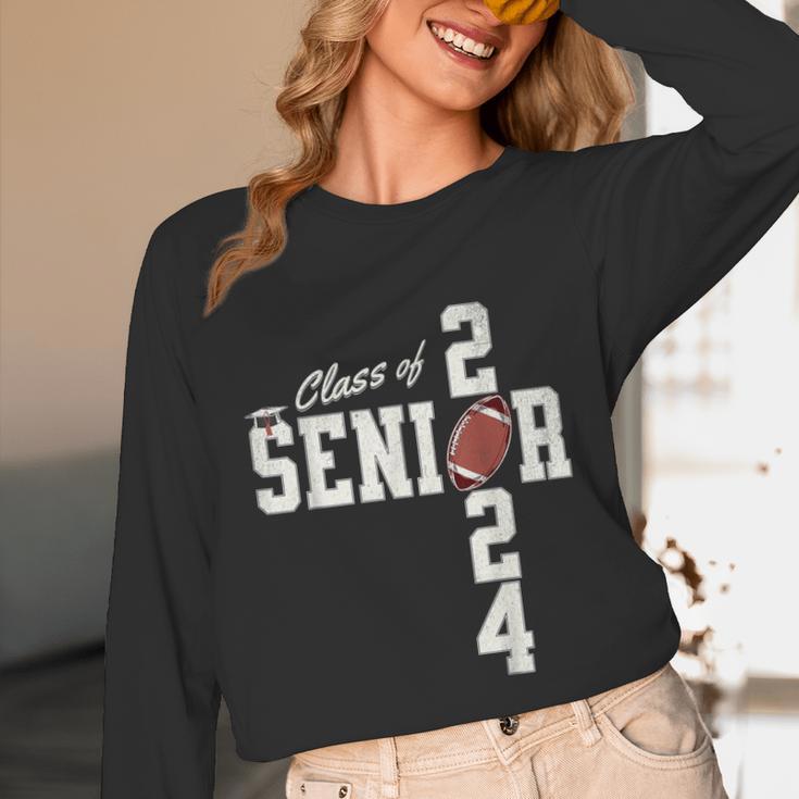 Senior Class Of 2024 Football Graduation Party Favors 2024 Unisex Long Sleeve T-Shirt