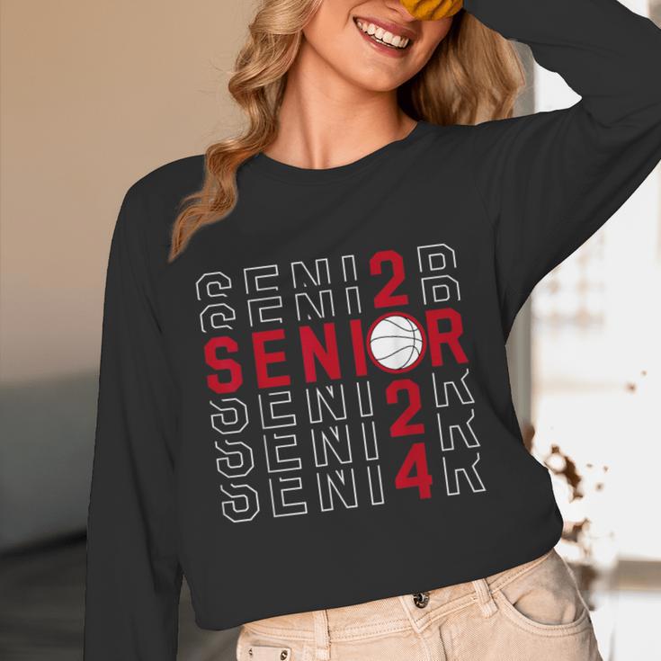 Senior Class Of 2024 Graduation 2024 Maroon Basketball Unisex Long Sleeve T-Shirt