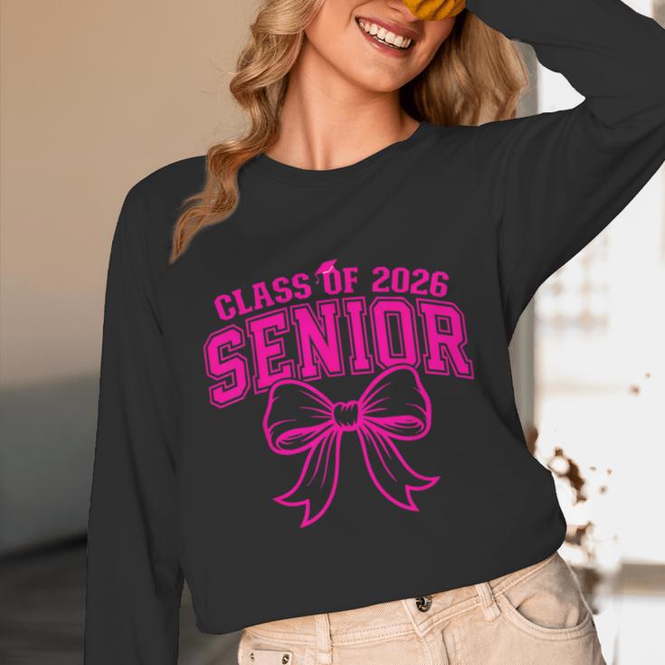 Senior Class Of 2026 Coquette Pink Bow Graduation 2026 Unisex Long Sleeve T-Shirt
