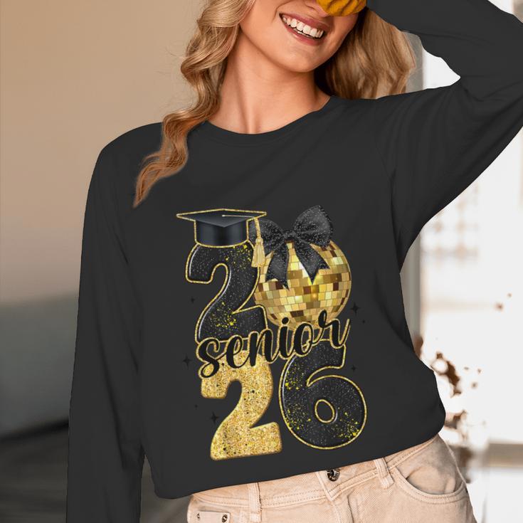 Senior Class Of 2026 Senior Girl Graduation Cap Coquette Bow Unisex Long Sleeve T-Shirt