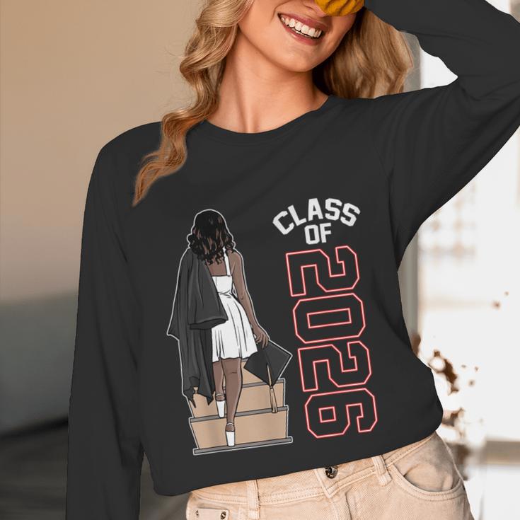 Senior Class Of 2026 Melanin Girl 2026 Graduation Unisex Long Sleeve T-Shirt