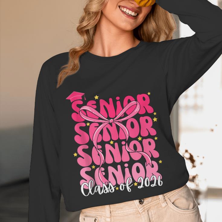 Senior Class Of 2026 Pink Coquette Bow Graduation 2026 Unisex Long Sleeve T-Shirt