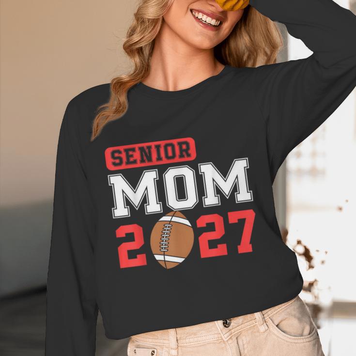 Senior Football Mom 2027 Team Class Of 2027 Graduation Mom Unisex Long Sleeve T-Shirt