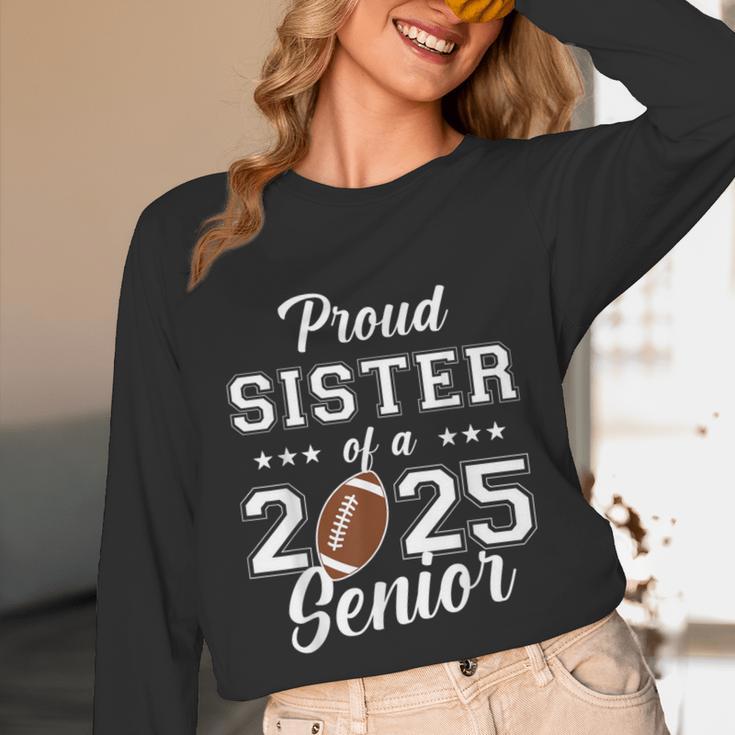 Senior Football Sister Class Of 2025 Graduation Graduate Unisex Long Sleeve T-Shirt