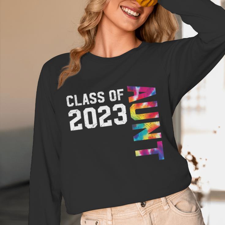 Senior Graduation Class Of 2023 Aunt Senior Tie Dye Unisex Long Sleeve T-Shirt