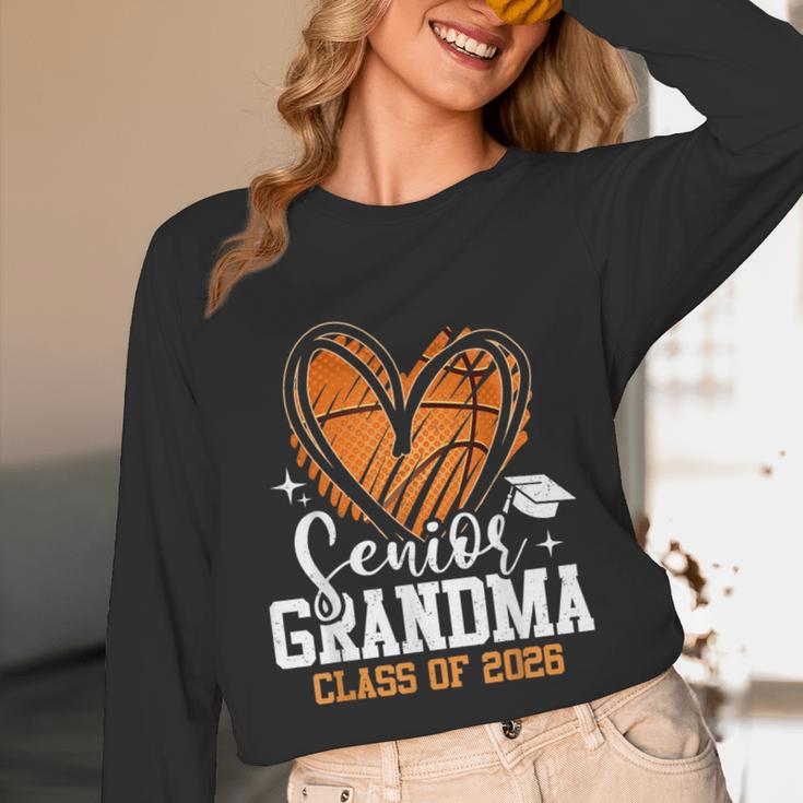 Senior Grandma Class Of 2026 Basketball Graduation Heart Unisex Long Sleeve T-Shirt