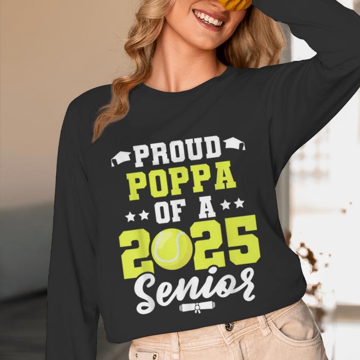 Senior Poppa 2025 Tennis Class Of 2025 Graduation Unisex Long Sleeve T-Shirt
