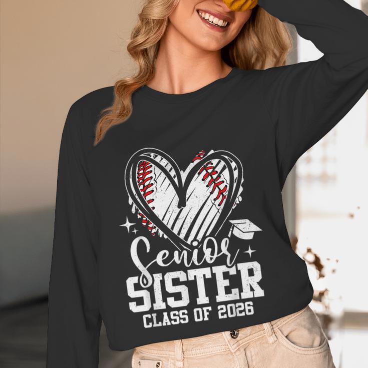 Senior Sister Class Of 2026 Baseball Graduation Heart Unisex Long Sleeve T-Shirt
