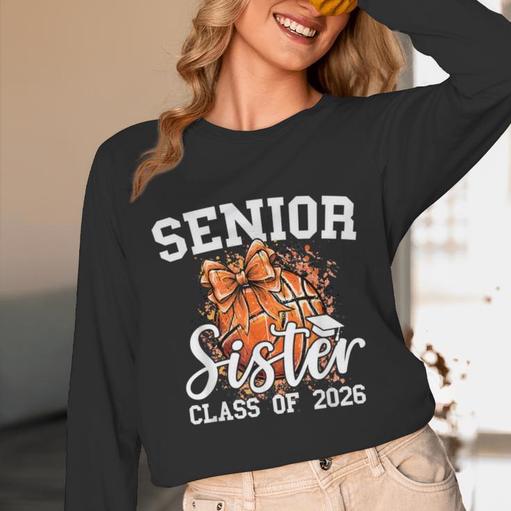 Senior Sister Class Of 2026 Coquette Basketball Graduation Unisex Long Sleeve T-Shirt