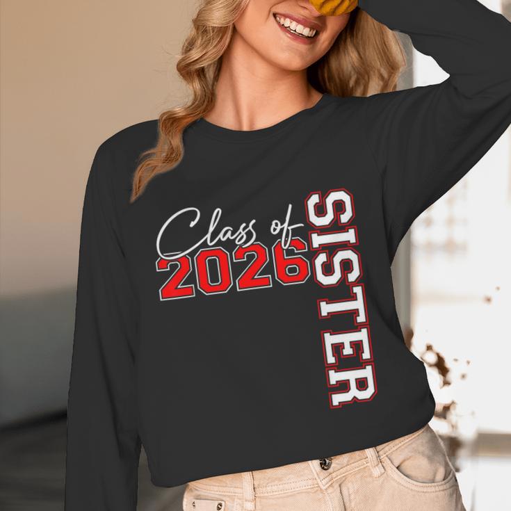 Senior Sister Class Of 2026 Proud Big Sis Graduation Family Unisex Long Sleeve T-Shirt