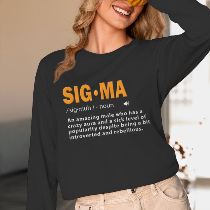 Sigma Male Definition Crazy Aura Lone Wolf Introvert Unisex Long Sleeve T-Shirt Sigma Male Definition Crazy Aura Lone Wolf Introvert Unisex Long Sleeve T-Shirt