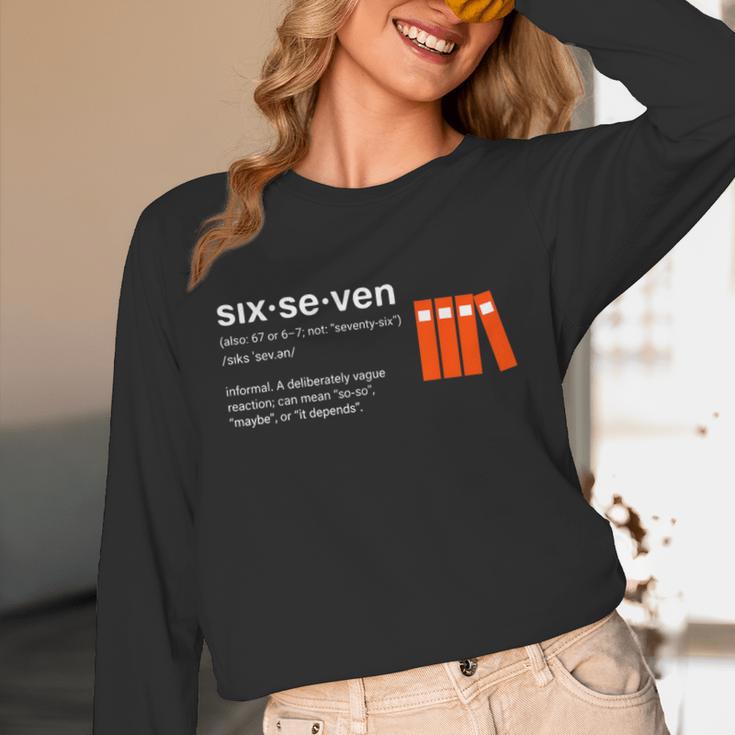 Six Seven Meme Reading Book Lover 6-7 67 Definition Unisex Long Sleeve T-Shirt Six Seven Meme Reading Book Lover 6-7 67 Definition Unisex Long Sleeve T-Shirt