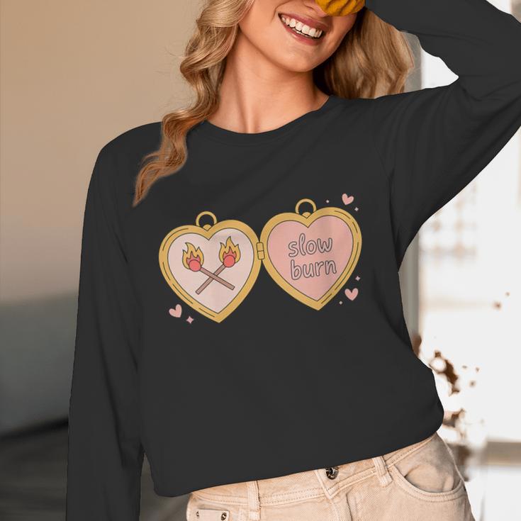 Slow Burn Romance Book Lover Tee Unisex Long Sleeve T-Shirt Slow Burn Romance Book Lover Tee Unisex Long Sleeve T-Shirt