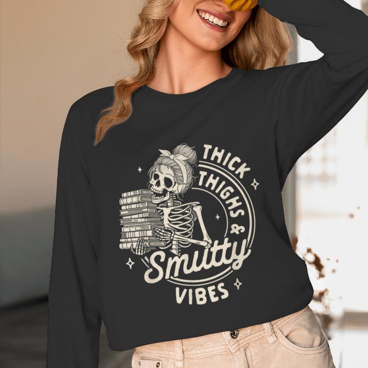 Smut Book Reader Spicy Romance Thick Thighs & Smutty Vibes Unisex Long Sleeve T-Shirt Smut Book Reader Spicy Romance Thick Thighs & Smutty Vibes Unisex Long Sleeve T-Shirt