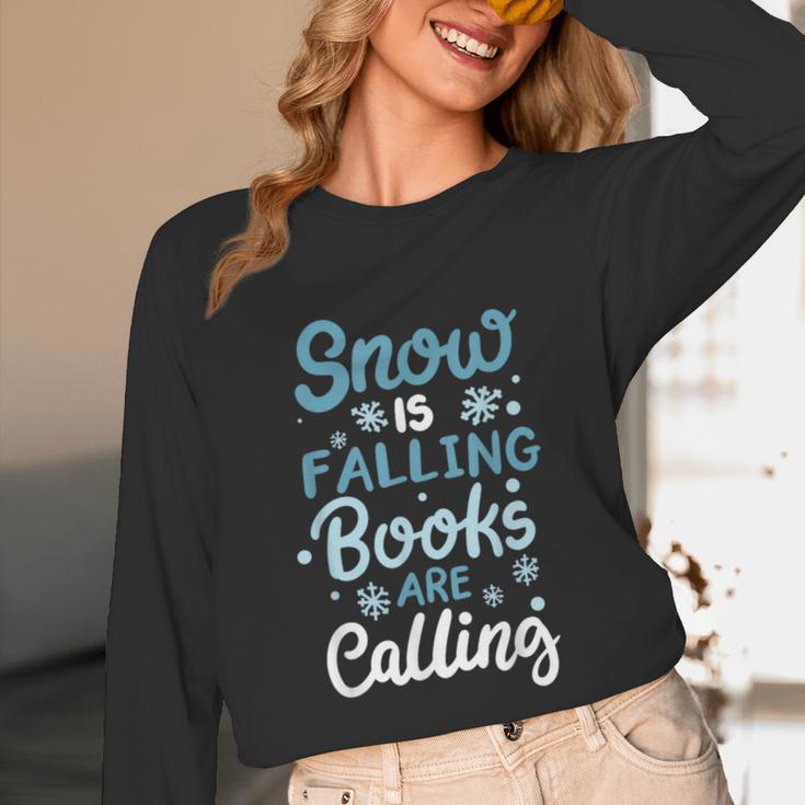 Snow Is Falling Books Are Calling Unisex Long Sleeve T-Shirt
