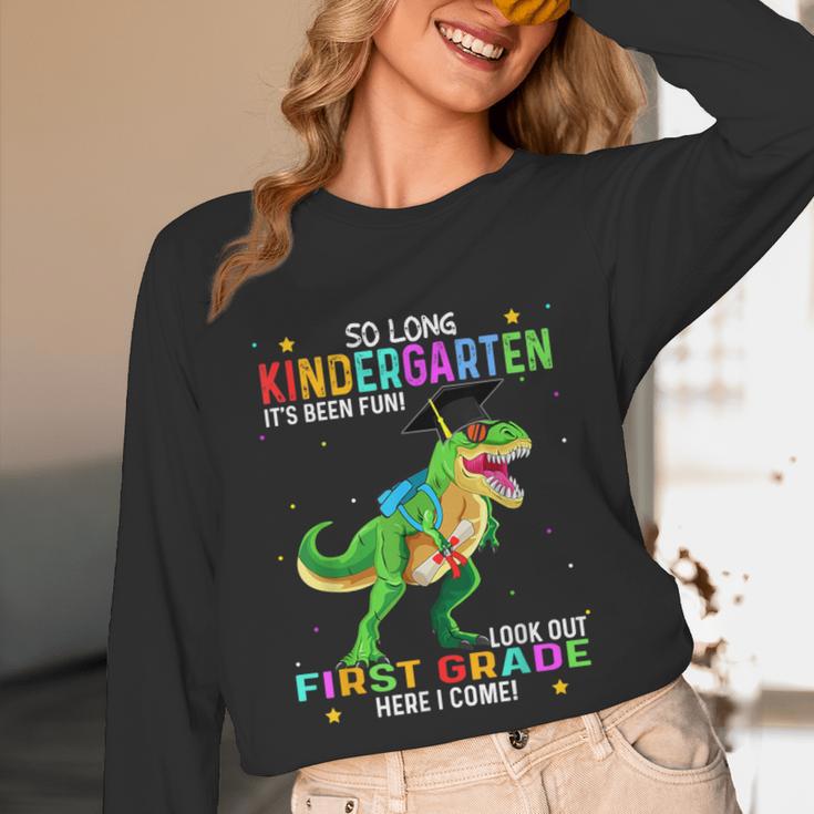 So Long Kindergarten Graduation Class 2025 Dinosaur Kids Unisex Long Sleeve T-Shirt