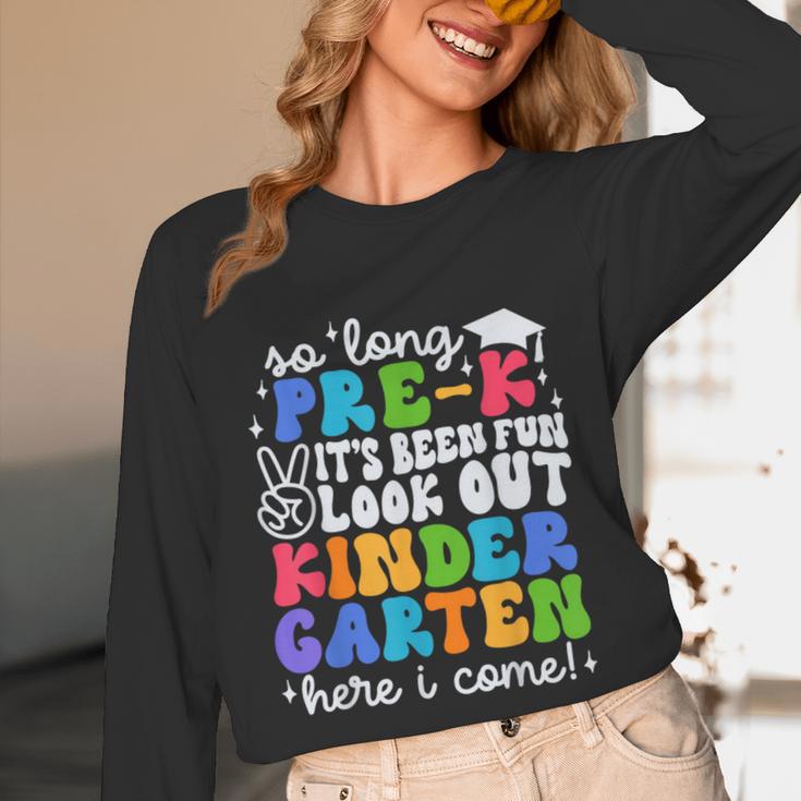 So Long Pre K Graduation Kindergarten Here I Come Kids 2024 Unisex Long Sleeve T-Shirt