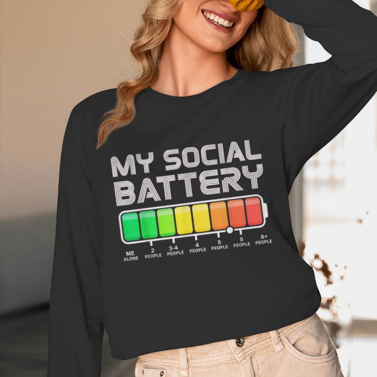 Social Battery Low Energy Antisocial Introvert Unisex Long Sleeve T-Shirt Social Battery Low Energy Antisocial Introvert Unisex Long Sleeve T-Shirt