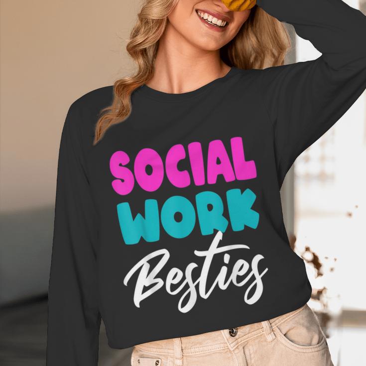 Social Worker Work Coworkers Best Friend Graduation MSW Unisex Long Sleeve T-Shirt