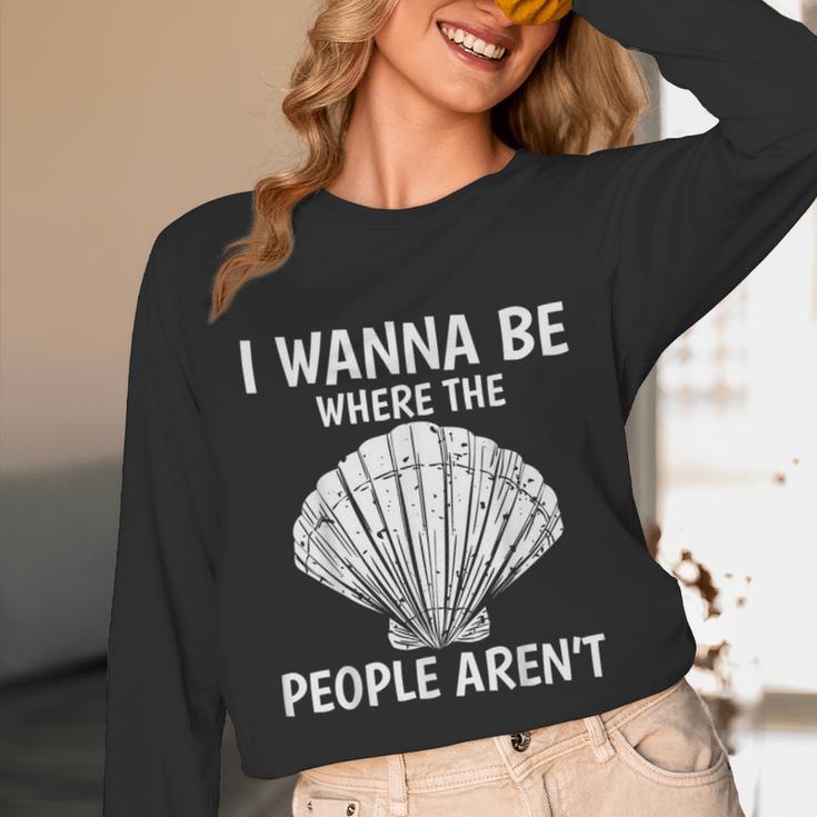 Solitude Introverts I Wanna Be Where The People Aren't Unisex Long Sleeve T-Shirt Solitude Introverts I Wanna Be Where The People Aren't Unisex Long Sleeve T-Shirt