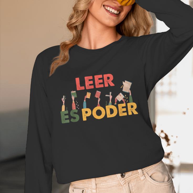 Spanish Reading Book Lover Teacher Maestra Leer Es Poder For Men Women Unisex Long Sleeve T-Shirt Spanish Reading Book Lover Teacher Maestra Leer Es Poder For Men Women Unisex Long Sleeve T-Shirt