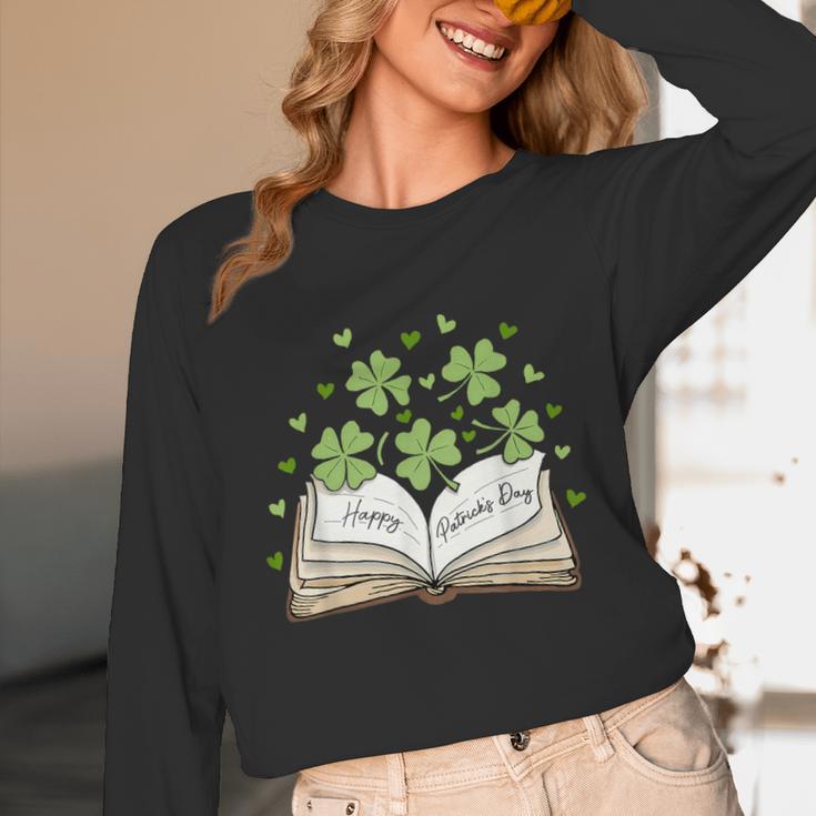 St Patricks Day Book Lover Librarian Reading Saint Pattys Unisex Long Sleeve T-Shirt