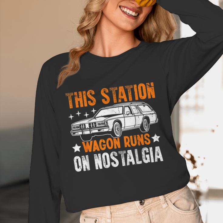 This Station Wagon Runs On Nostalgia Wagon Unisex Long Sleeve T-Shirt