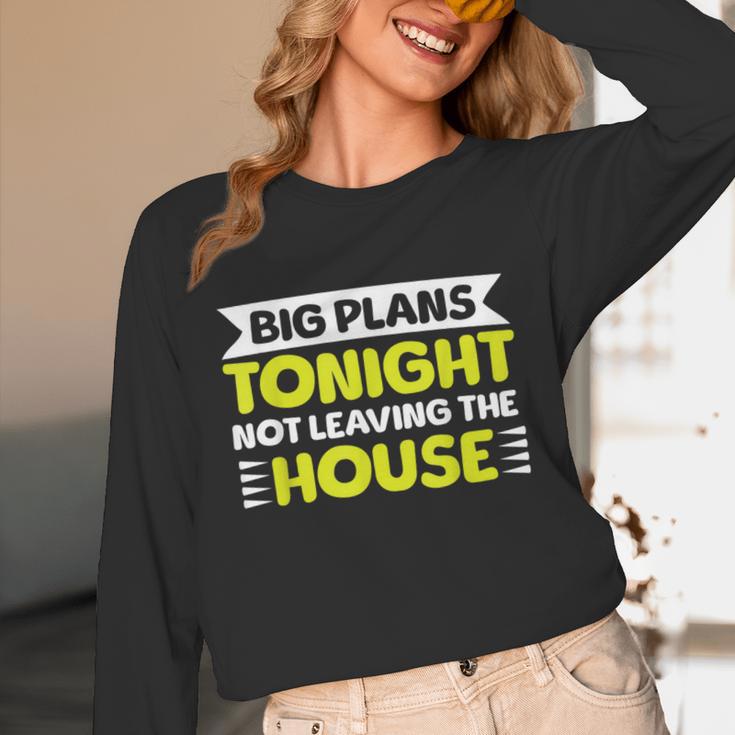 Staying Alone Big Plans Tonight Ideal For Introverts Unisex Long Sleeve T-Shirt Staying Alone Big Plans Tonight Ideal For Introverts Unisex Long Sleeve T-Shirt