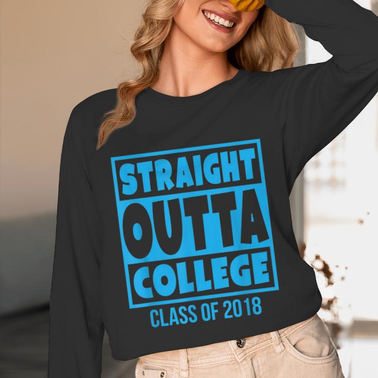 Straight Outta College Class Of 2018 Graduation Shirt Unisex Long Sleeve T-Shirt