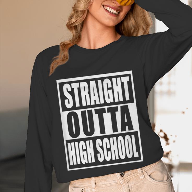 Straight Outta High School Graduation Apparel For Seniors Unisex Long Sleeve T-Shirt