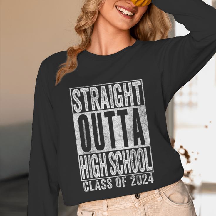 STRAIGHT OUTTA HIGH SCHOOL Graduation Class Of 2024 Senior Unisex Long Sleeve T-Shirt