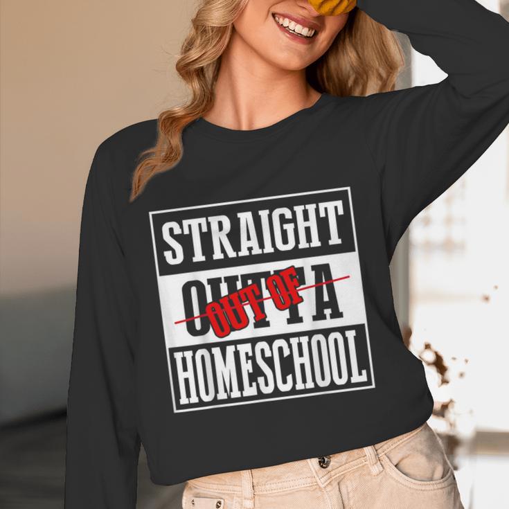 Straight Outta Homeschool Shirt Graduation Unisex Long Sleeve T-Shirt
