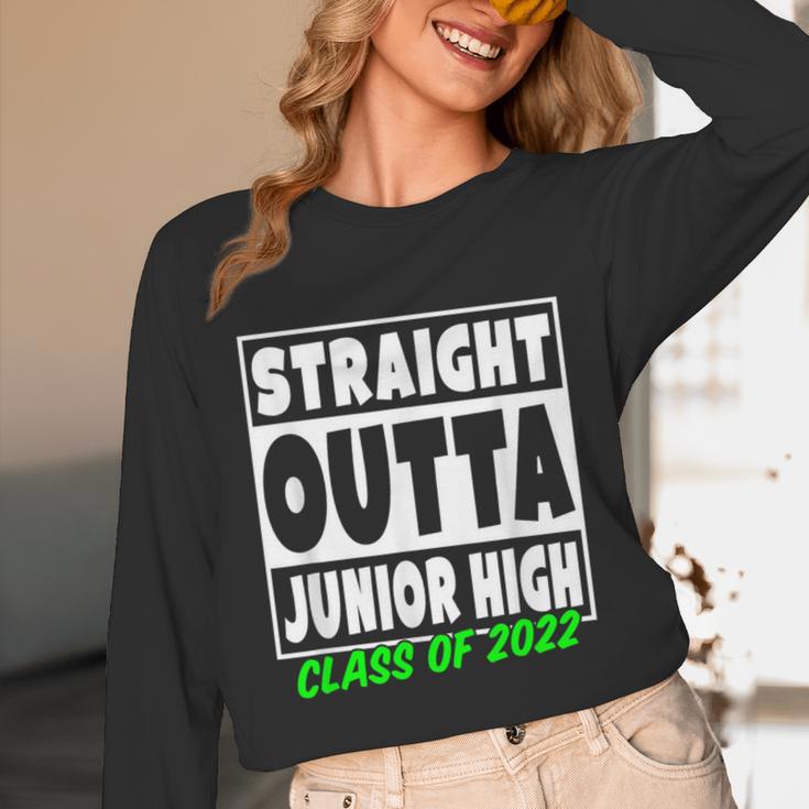 Straight Outta Junior High School Class Of 2022 Graduation Unisex Long Sleeve T-Shirt