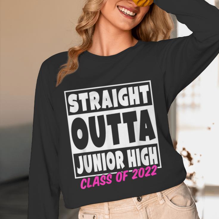 Straight Outta Junior High School Graduation Unisex Long Sleeve T-Shirt