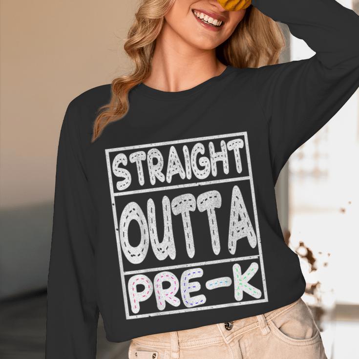 Straight Outta Pre-K Shirt Great Graduation Preschools Unisex Long Sleeve T-Shirt