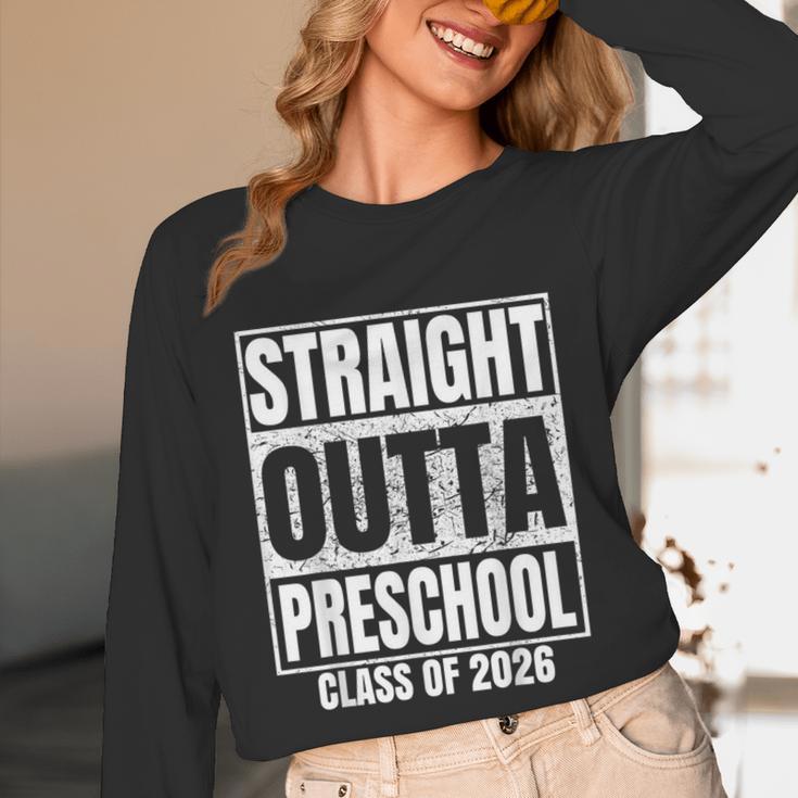 Straight Outta Preschool Graduate Class 2026 Graduation Unisex Long Sleeve T-Shirt