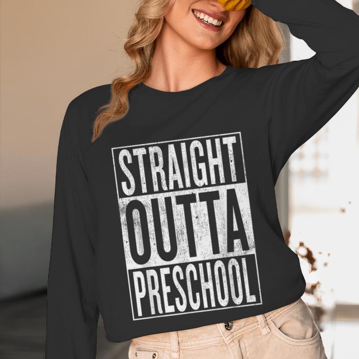 Straight Outta Preschool Pre-School Graduation Cool Unisex Long Sleeve T-Shirt