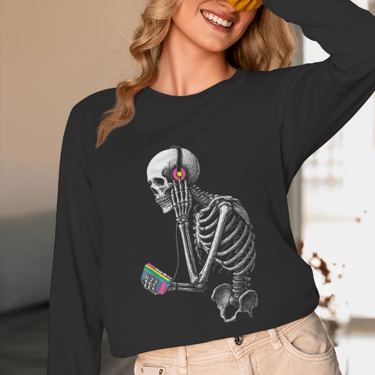 Stuck In The 80S Music Tee Walkman Cassette Nostalgia Unisex Long Sleeve T-Shirt