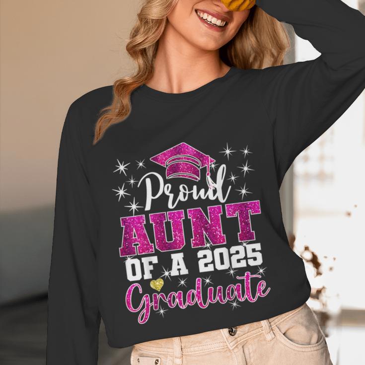 Super Proud Aunt Of 2025 Graduate Senior Graduation Family Unisex Long Sleeve T-Shirt