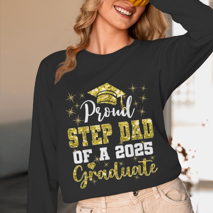 Super Proud Step Dad Of 2025 Graduate Graduation Family Unisex Long Sleeve T-Shirt