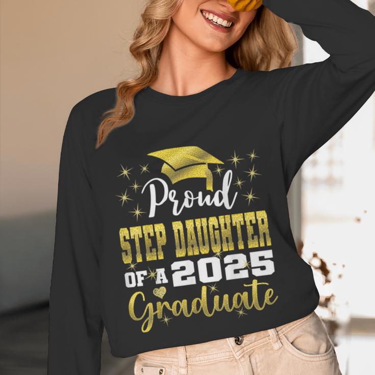 Super Proud Step Daughter Of 2025 Graduate Graduation Family Unisex Long Sleeve T-Shirt