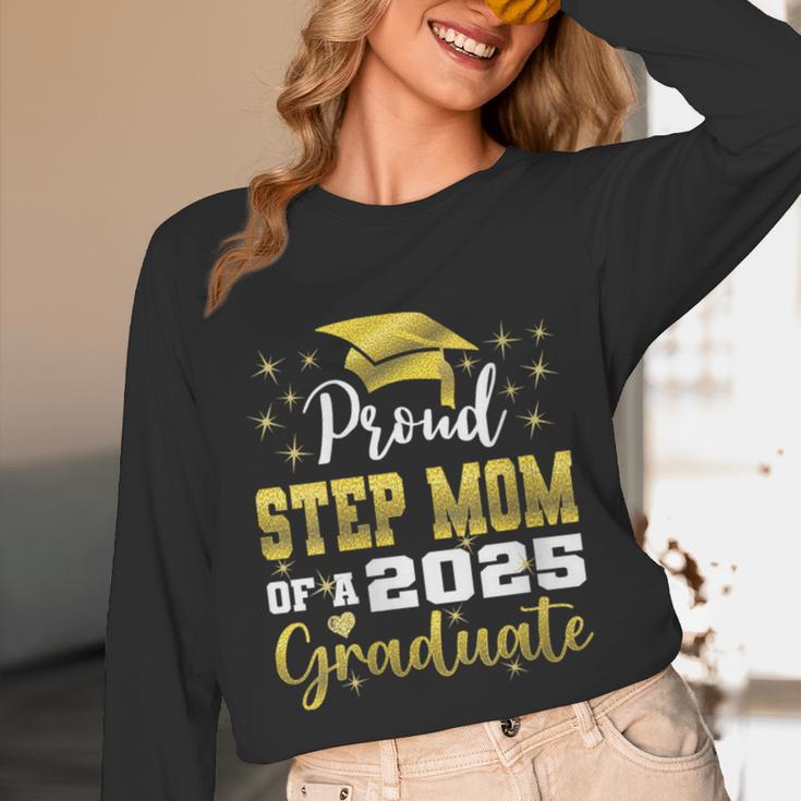 Super Proud Step Mom Of 2025 Graduate Graduation Family Unisex Long Sleeve T-Shirt