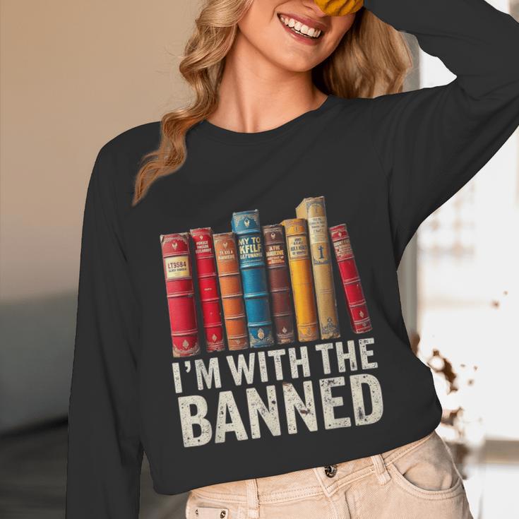 Support Banned Books Freedom I'm With The Banned Unisex Long Sleeve T-Shirt