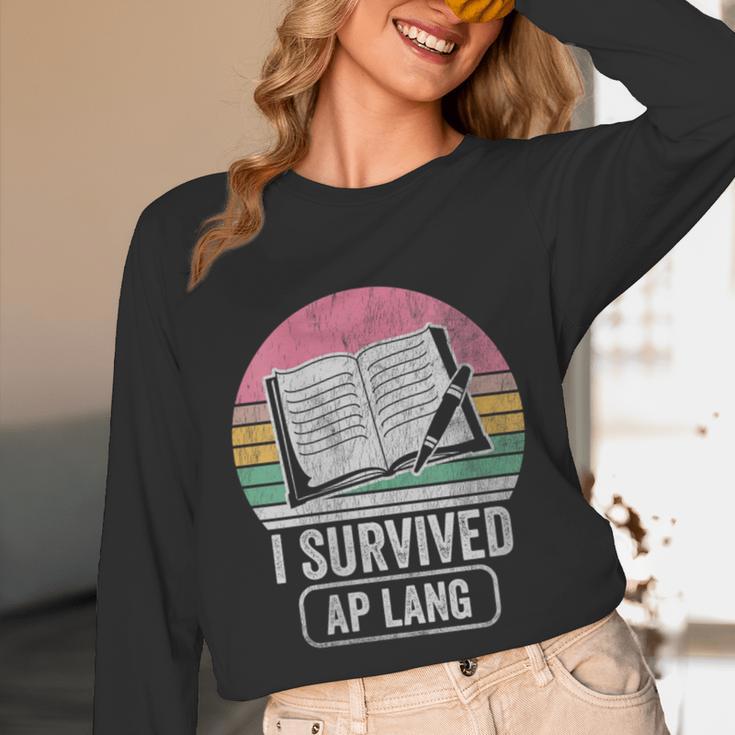 I Survived AP Lang Retro Book Graphic Unisex Long Sleeve T-Shirt